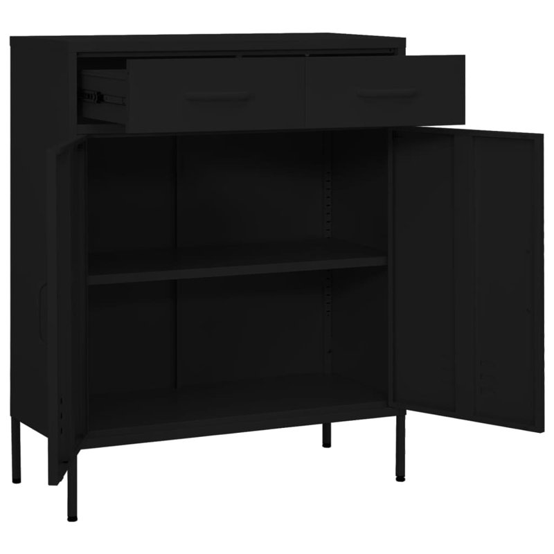 Organisateur de rangement en acier noir