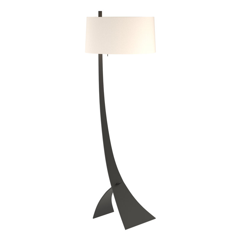 Lampe sur pied de fantaisie H 150 W de 58,5 po Stasis, Lin, Noir