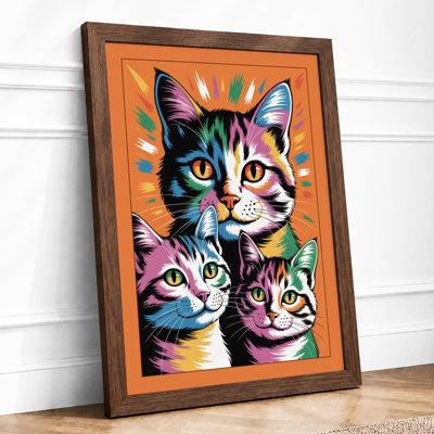 Cats Pop Art - Framed Print