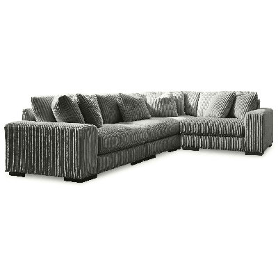 Canapé modulaire 4 pièces Adones Fog