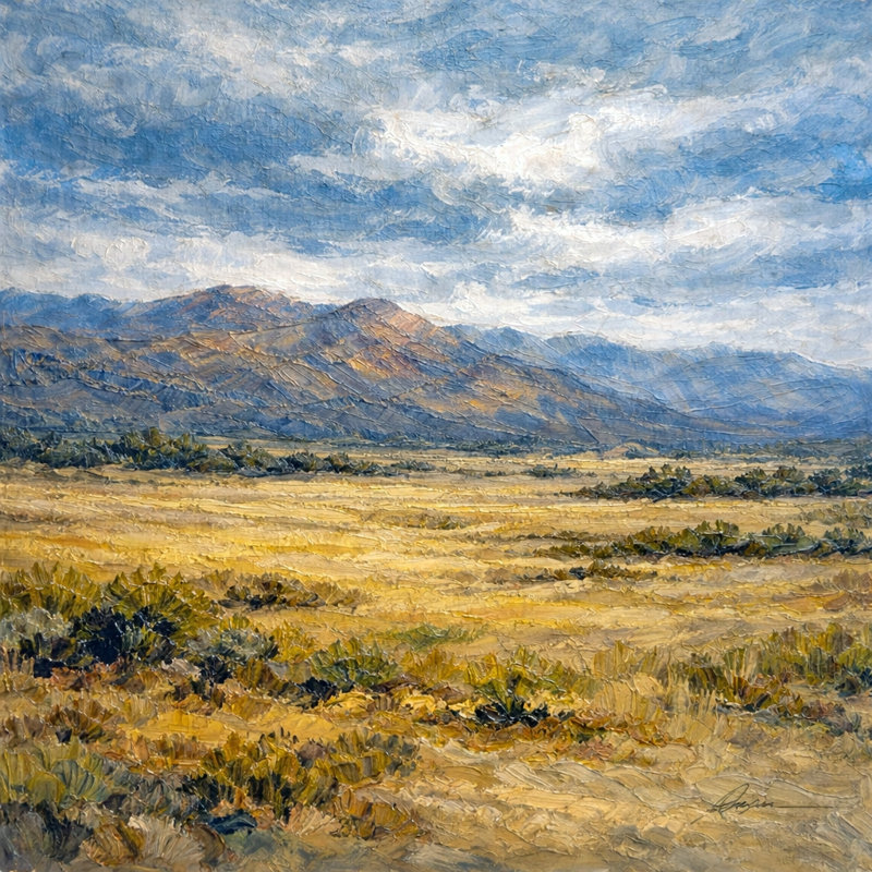 «Open Valley», art mural sur toile tendue, L 12 po x H 12 po x P 1 po