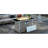 60000 43" Open Weave Grey Propane Gas Fire Pit Table, With Bohemian Design, Removable Lid, And Glass Wind Guard For Garden Entertaining Rectangular , Grey, Blue Stone Decoration Tempered Outdoor Patio-1977150237