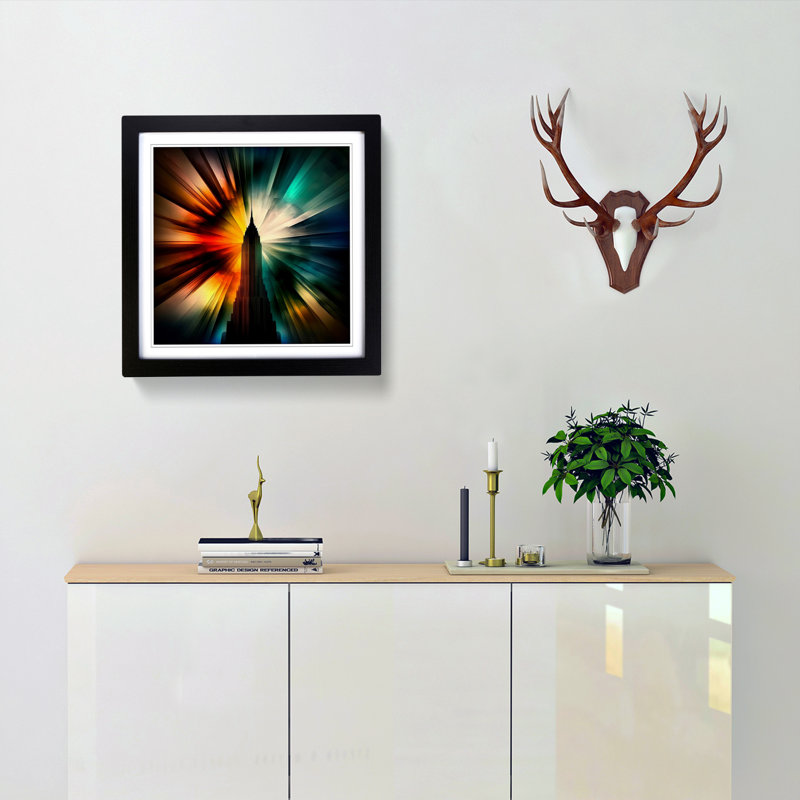 Single Picture Frame Print on Wood, Black
