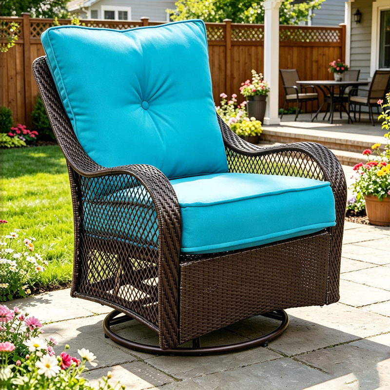 Outdoor Deep Seating Cushion, Chair Cushions For Patio Furniture 24 X 24 X 6 Inch, Water-resistant, 2, Lake Blue