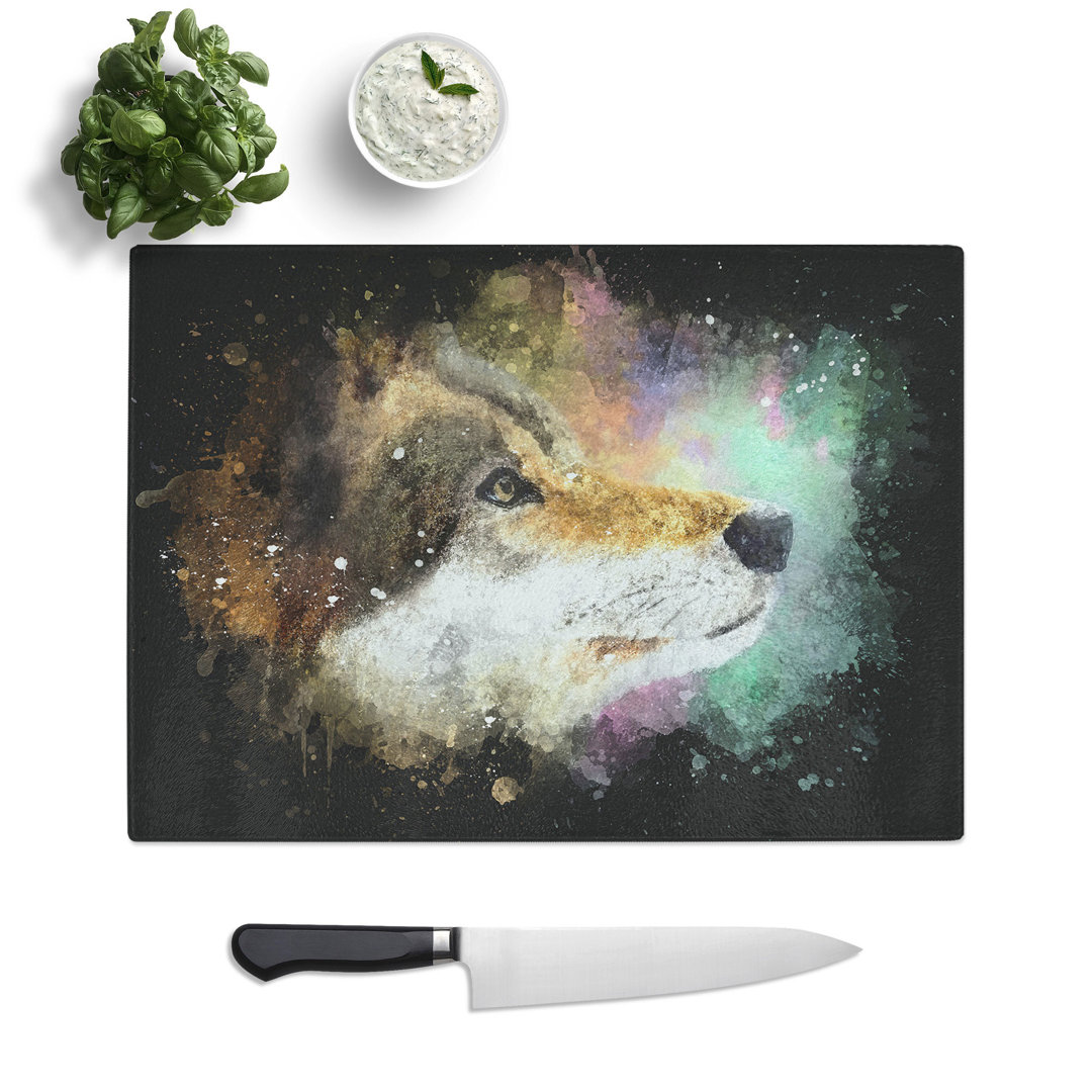Abstract Wolf Vol.1 Paint Splash Chopping Board