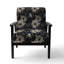 Fauteuil d'appoint rembourré blanc et gris Symphony Of Petal Gardens