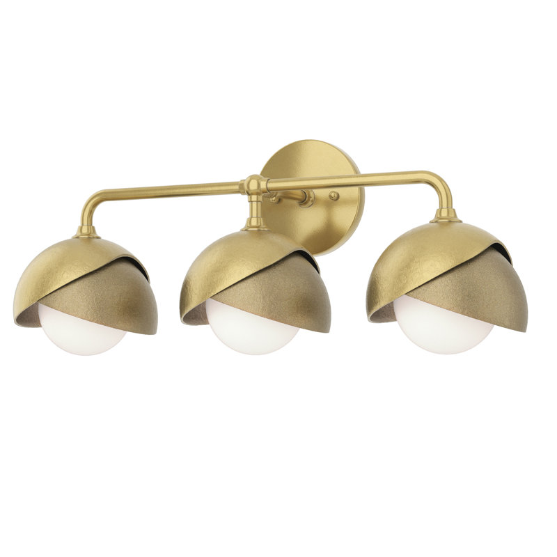 Brooklyn 3 - Light 9.2" Height Dimmable Vanity Light, Modern Brass, Soft Gold