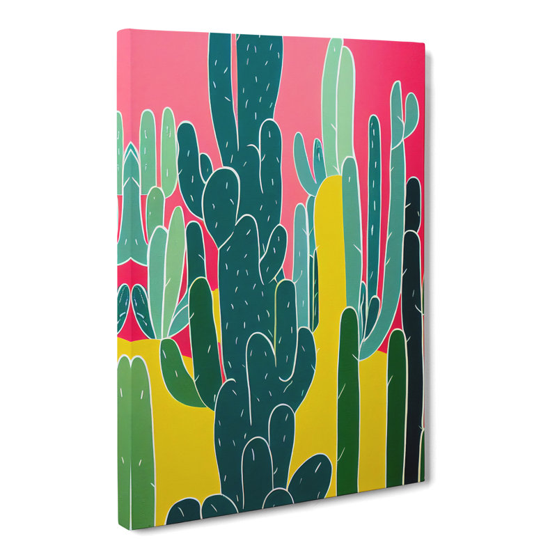 Cactus Cacti Pop Vol.3 - Wrapped Canvas, 50cm H x 35cm W x 3cm D