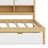 Daybed With Storage Drawers & Bookcase, Corner Bed With Desk & Shelves, Multi-Functional L Shaped Bed With Convertible Headboard-1256424533-1256424535