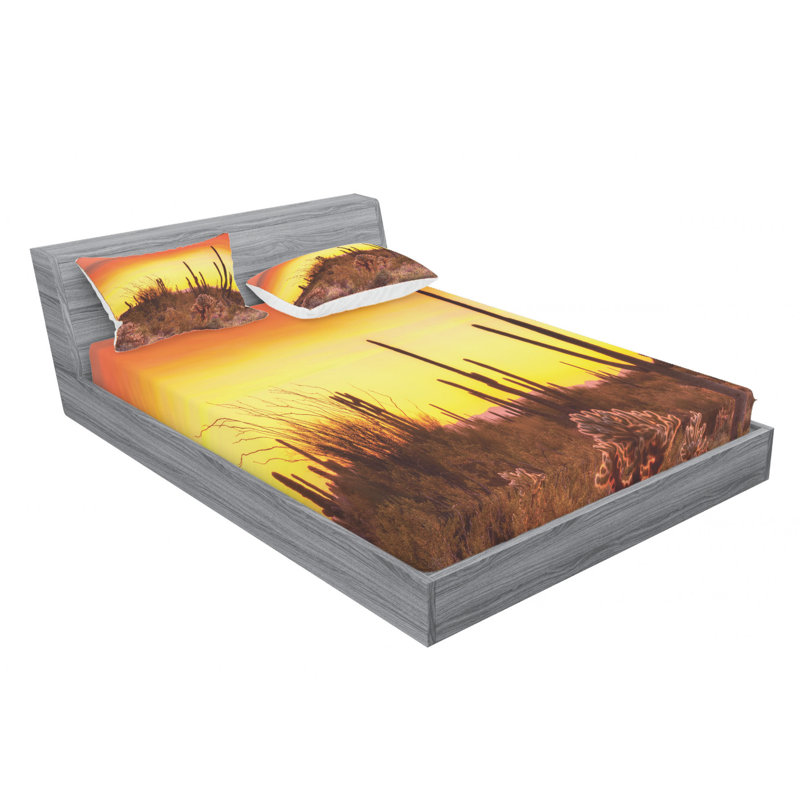 Microfiber Sheet Set, Queen Sheet Set with Fitted Sheet