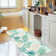 Leaf Machine Washable Rug for Living Room Bedroom Floral Non-Slip Area Rugs Plant Foldable Rugs for Playroom Office Kitchen Dinning Room Entryway