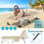 Fauteuil de bronzage 3 en 1 surdimensionné avec passe-partout mat et face, chaises longues pliantes robustes-60225012