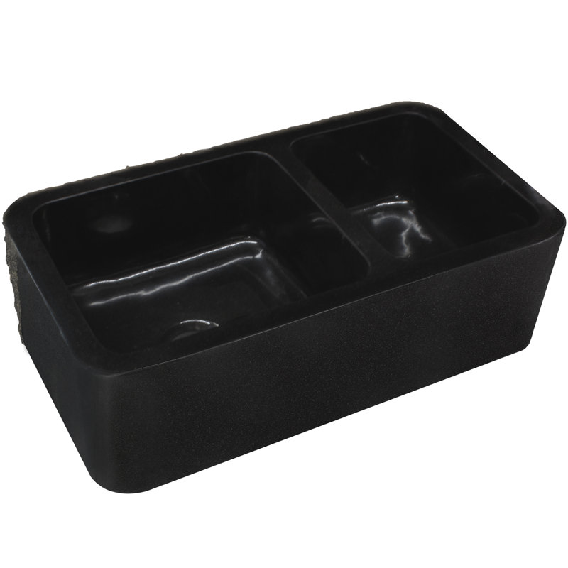 Évier de cuisine à double cuve en granite L 33 po x l 18 po