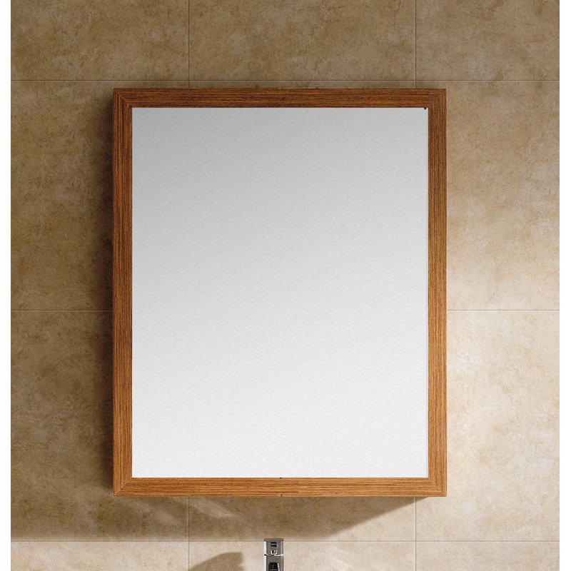 Hendrix Wood Wall Mirror, Wheat, 33.5" H x 29.5" W