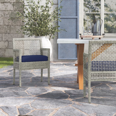 Havenside Home Golovin Dining Armchair Patio Wicker Rattan