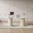71" Modern Oval Writing Desk,Glossy White Office Table,with Double Solid Wood Legs-695320466