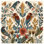 Tapis de bain oiseaux et fleurs sauvages
