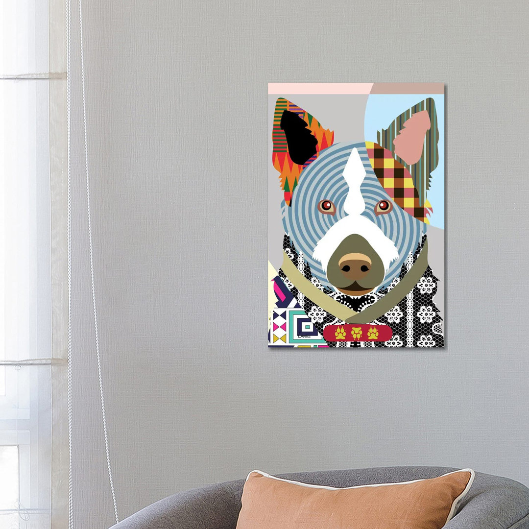 Norwegian Elkhound by Lanre Studio - Wrapped Canvas Gallery-Wrapped Canvas Giclée