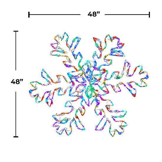 Flocon de neige changeant de couleur avec affichage RVB