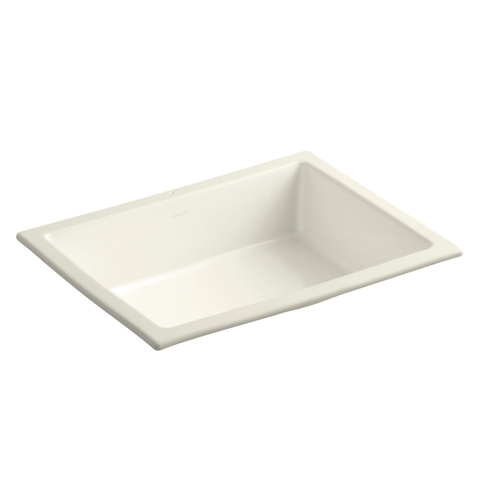 Verticyl Rectangular Undermount Bathroom Sink with Overflow, Biscuit