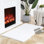 Tapis blanc en fausse fourrure de couleur unie Fidenzia