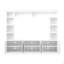 All-In-One Modern TV Stand With Bookcase For Tvs Up To 70 Inch, Entertainment Center With 3 Adjustable Shelves-182178965