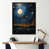 Impression noire sur toile encadrée