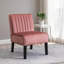 Ensemble de 2 fauteuils d'appoint pour salon et chambre à coucher avec 2 pieds en velours rose doux de style Mid-Century-961696035