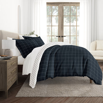 Patterned Ultra Soft 3 Piece Duvet Cover Set - Serenity
