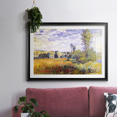 «Vethueil» encadré sur papier par Claude Monet