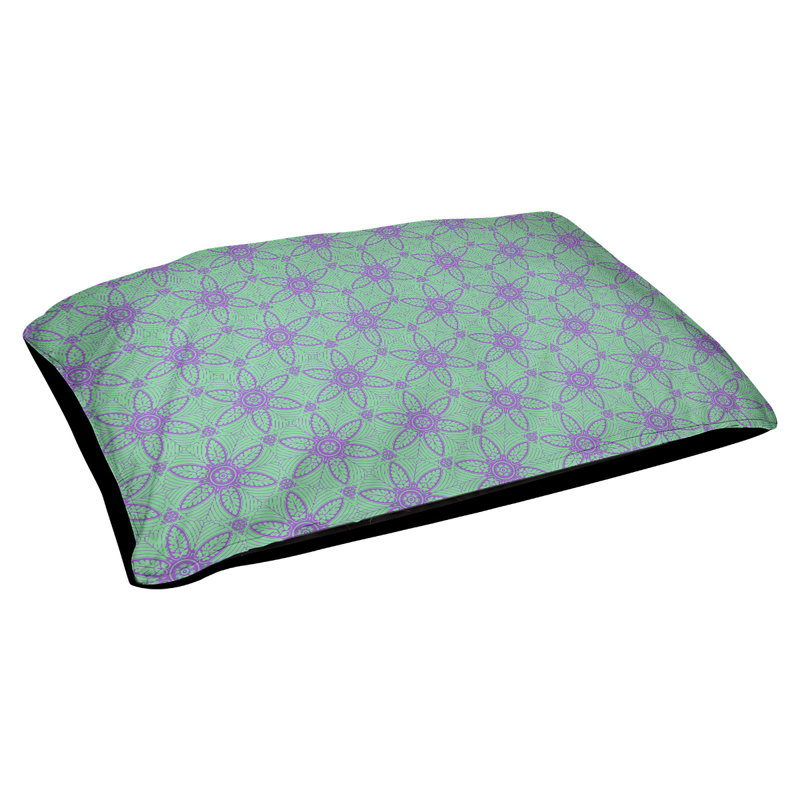 Oreiller Byrge, Vert / Mauve, Moyen (l 29,5 po x P 19,5 po x H 9,5 po)