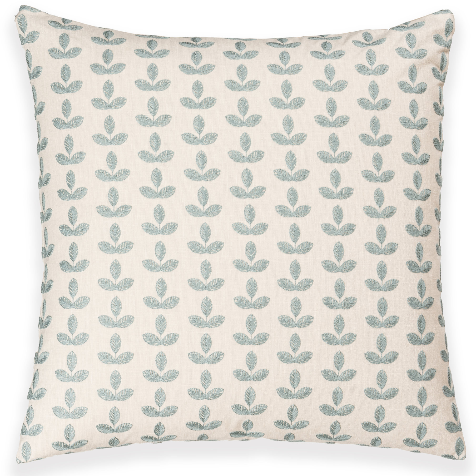 Birch Lane Trillium Throw Pillow Throw, Square 17", Feather, Sky Blue Floral