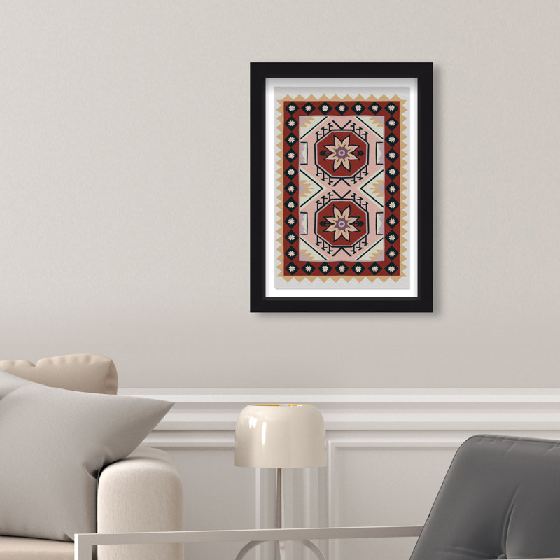 Daylight Damask Print by Oliver Gal, 25.5"H x 17.5"W, Black Shadowbox