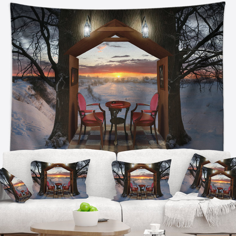 Tapisserie «Landscape Home Shaped Trees», H 50 po x l 60 po