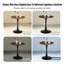 Table de salle à manger ronde de luxe 24 po, base tulipe de style Mid-Century moderne, plateau en panneau de fibres à densité moyenne à grain de bois profond-789700049-789700055