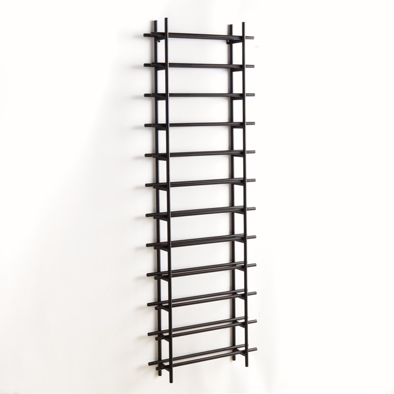 Support à vin mural rond en métal pour 12 bouteilles Cave, H 53,5 po x l 17,75 po x P 4,25 po