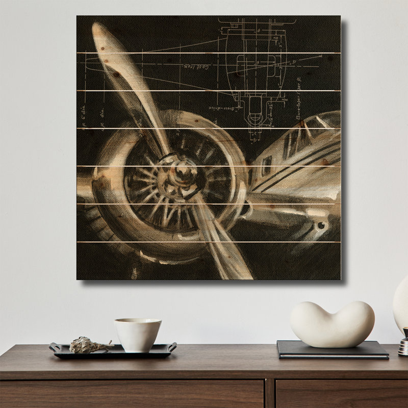 Impression d'art mural en bois - navigation aérienne I par Ethan Harper