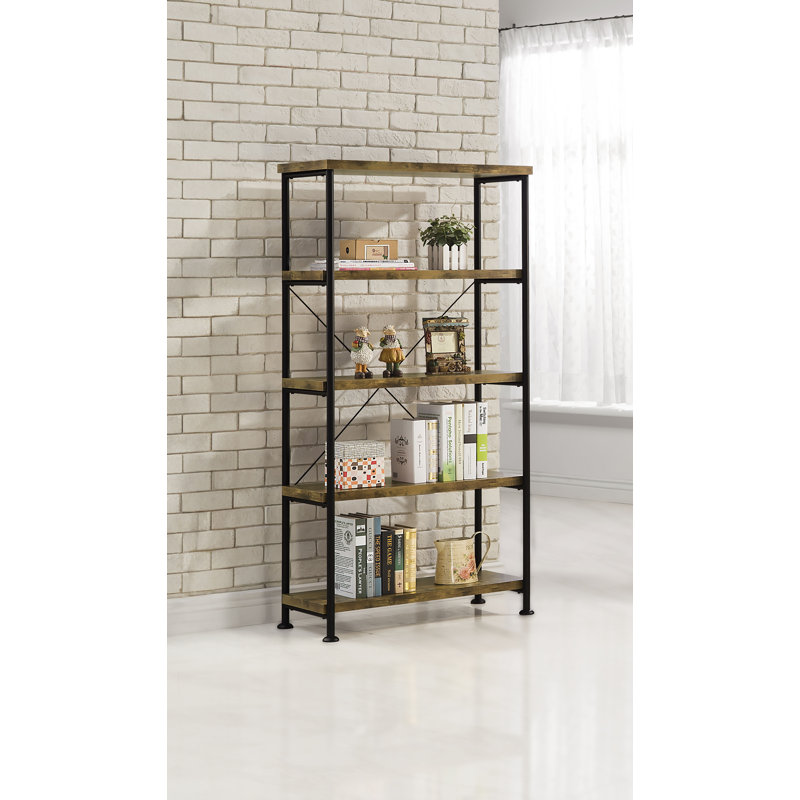 Bibliothèque Fallon, Muscade antique, 63" H x 31.5" W x 14.25" D