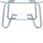 Table basse rétro en verre trempé à structure métallique de style minimaliste