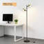 Lampe sur pied à DEL réglable à double tête avec 3 températures de couleur, lampe de lecture pour le salon, la chambre à coucher et le bureau à domicile avec interrupteur au pied
