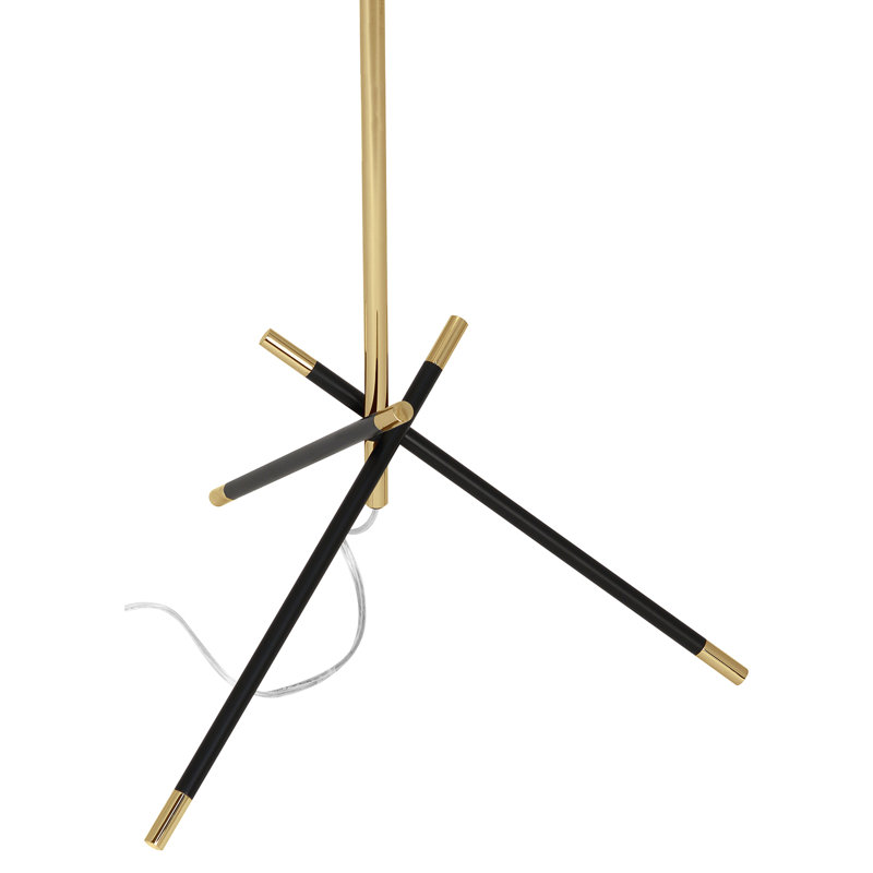 Thatcher Floor Lamp, Polished Nickel Accents