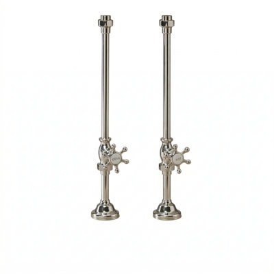 Strom Living Deck Mount Supplies with 6 Spoke Handles in Unlacquered Raw Brass