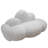 Cloud-Shaped Bouclé Sofa, Modern Cream-Style Irregular Loveseat
