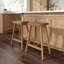 Tabouret à hauteur de comptoir rembourré Beryl (24 po) - paquet de 2, similicuir pacane / caramel-96615123-96615134-96615132