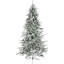 Arbre de Noël artificiel blanc enneigé 6,5 pi avec lumières DEL multicolores Fraser Hill Farm