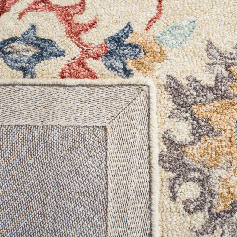 Tapis oriental en laine / coton / latex touffeté à la main Metro en rouge / beige, Rectangle 5 pi x 8 pi