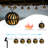 204'' Solar LED String Lights