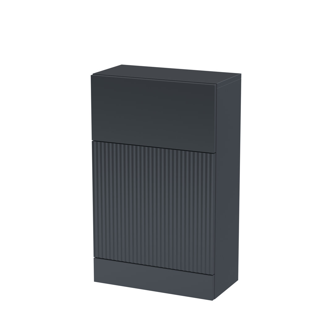 B&Q -  Fluted Floor Standing Wc UnitBack To Wall Wc Units For Modern BathroomSoft Black500mm - Image 4