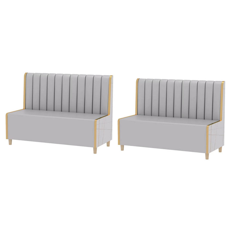 Canapé rembourré Casual Light Luxury, Similicuir gris