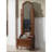 American-Style Vintage White Ash Wood Full-Length Mirror With Drawers
